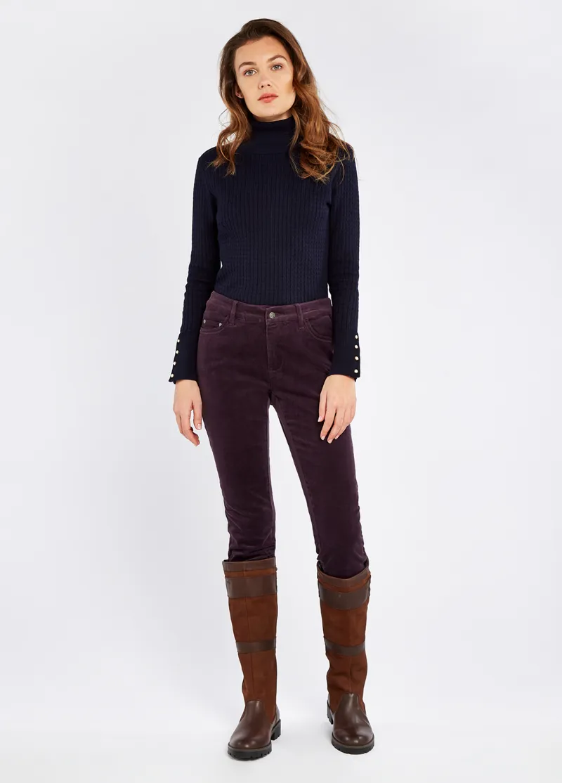 Dubarry Honeysuckle Cord Trouser - Plum-1